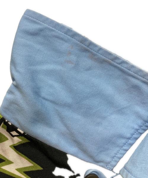 PRADA（プラダ）PRADA (プラダ) S/Sオープンカラーシャツ/UCS339 ブルー サイズ:Ｓの古着・服飾アイテム