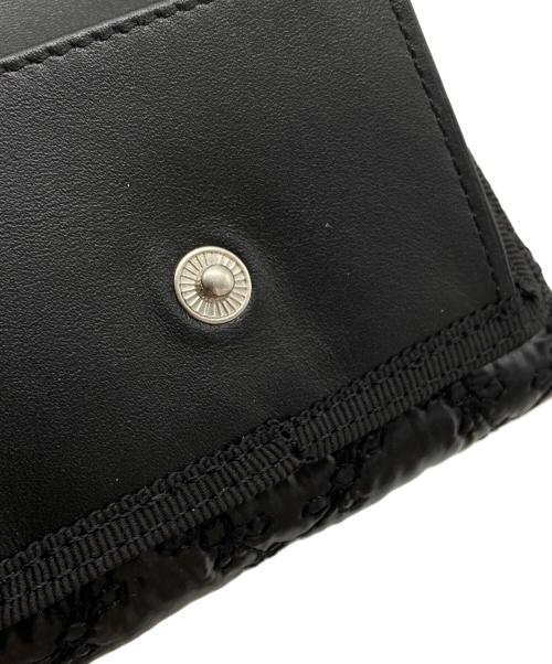 nori enomoto（ノリ エノモト）nori enomoto (ノリ エノモト) wave trifold wallet/fleur davos ブラックの古着・服飾アイテム