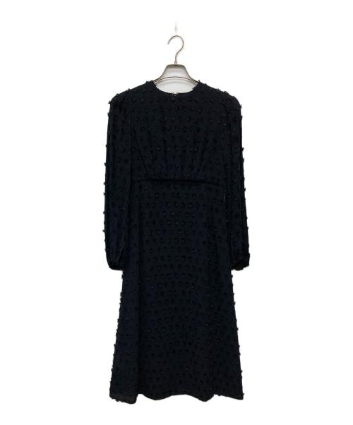 Demi-Luxe Beams（デミルクス ビームス）Demi-Luxe BEAMS (デミルクス ビームス) ドットジャガードドレス ブラック サイズ:36の古着・服飾アイテム