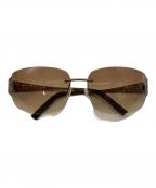 FENDIフェンディ）の古着「ズッカ柄リムレスサングラス」｜ブラウン