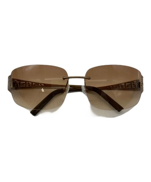 FENDI（フェンディ）FENDI (フェンディ) ズッカ柄リムレスサングラス ブラウン サイズ:62□15 125の古着・服飾アイテム