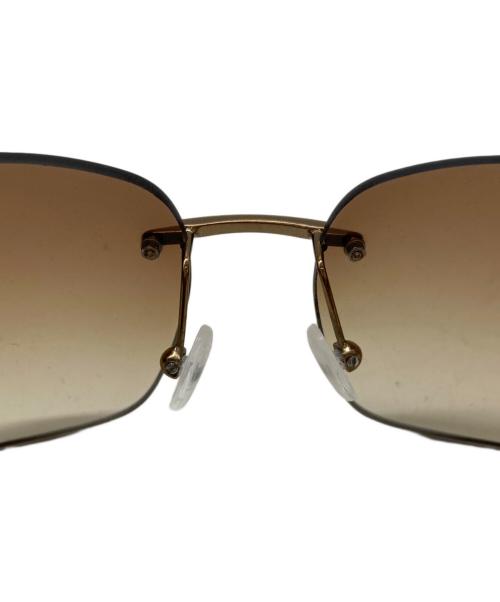 FENDI（フェンディ）FENDI (フェンディ) ズッカ柄リムレスサングラス ブラウン サイズ:62□15 125の古着・服飾アイテム