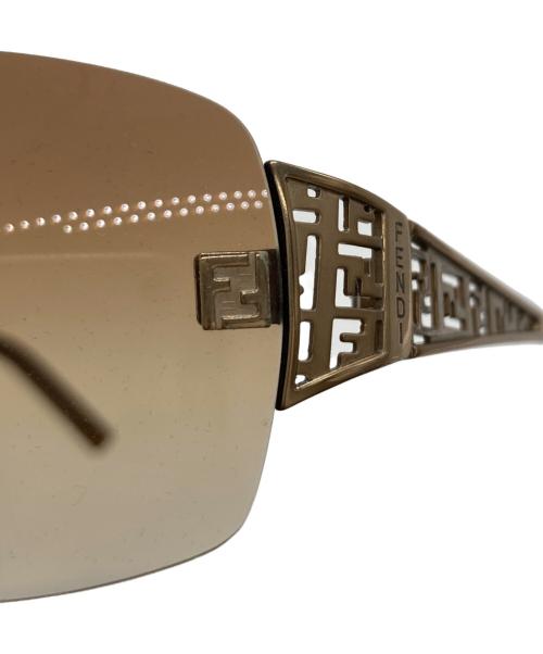 FENDI（フェンディ）FENDI (フェンディ) ズッカ柄リムレスサングラス ブラウン サイズ:62□15 125の古着・服飾アイテム