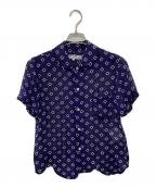 COMME des GARCONS COMME des GARCONSコムデギャルソン コムデギャルソン）の古着「総柄半袖シャツ/RO-B015」｜ネイビー