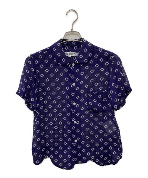 COMME des GARCONS COMME des GARCONS（コムデギャルソン コムデギャルソン）COMME des GARCONS COMME des GARCONS (コムデギャルソン コムデギャルソン) 総柄半袖シャツ/RO-B015 ネイビー サイズ:Ｓの古着・服飾アイテム