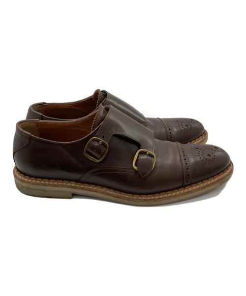 JIMMY CHOO（ジミーチュウ）JIMMY CHOO (ジミーチュウ) ダブルモンクスストラップシューズ ブラウン サイズ:43の古着・服飾アイテム