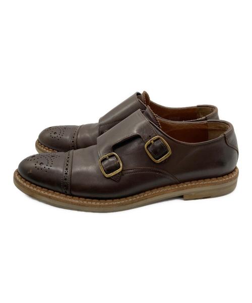 JIMMY CHOO（ジミーチュウ）JIMMY CHOO (ジミーチュウ) ダブルモンクスストラップシューズ ブラウン サイズ:43の古着・服飾アイテム