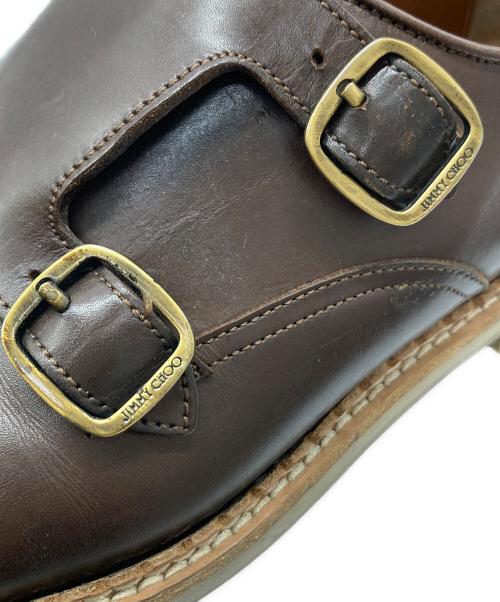 JIMMY CHOO（ジミーチュウ）JIMMY CHOO (ジミーチュウ) ダブルモンクスストラップシューズ ブラウン サイズ:43の古着・服飾アイテム