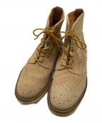 COMME des GARCONS JUNYA WATANABE MANコム デ ギャルソン ジュンヤ ワタナベ マン）の古着「スウェードウィングチップブーツ」｜ベージュ