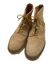 COMME des GARCONS JUNYA WATANABE MAN（コムデギャルソンジュンヤワタナベマン）の古着「スウェードウィングチップブーツ」｜ベージュ