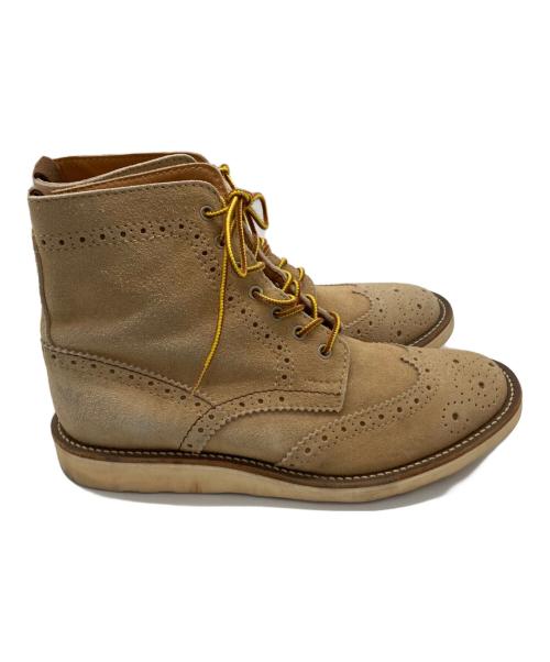 COMME des GARCONS JUNYA WATANABE MAN（コム デ ギャルソン ジュンヤ ワタナベ マン）COMME des GARCONS JUNYA WATANABE MAN (コム デ ギャルソン ジュンヤ ワタナベ マン) スウェードウィングチップブーツ ベージュ サイズ:XSの古着・服飾アイテム