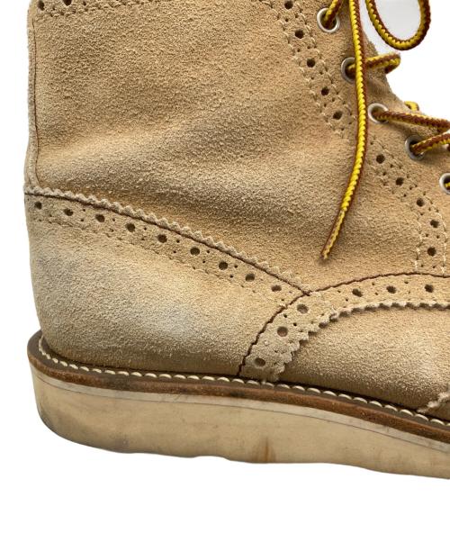 COMME des GARCONS JUNYA WATANABE MAN（コム デ ギャルソン ジュンヤ ワタナベ マン）COMME des GARCONS JUNYA WATANABE MAN (コム デ ギャルソン ジュンヤ ワタナベ マン) スウェードウィングチップブーツ ベージュ サイズ:XSの古着・服飾アイテム