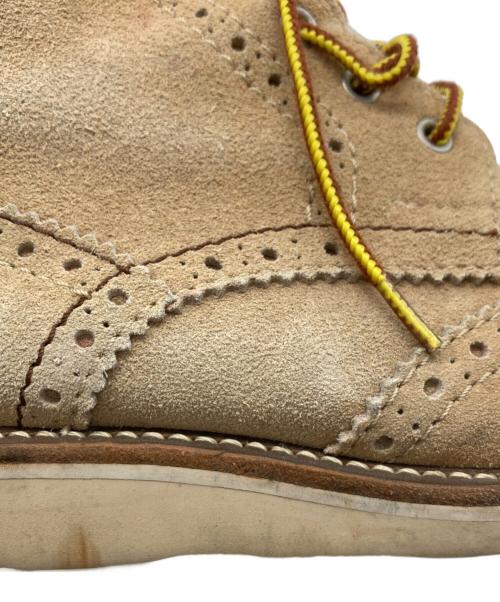 COMME des GARCONS JUNYA WATANABE MAN（コム デ ギャルソン ジュンヤ ワタナベ マン）COMME des GARCONS JUNYA WATANABE MAN (コム デ ギャルソン ジュンヤ ワタナベ マン) スウェードウィングチップブーツ ベージュ サイズ:XSの古着・服飾アイテム