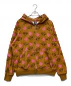 BILLIONAIRE BOYS CLUB×JP THE WAVYビリオネアボーイズクラブ×ジェイピー ザ ウエイビー）の古着「DIAMOND&DOLLAR HOODIE/BBCJP215SK007」｜ブラウン