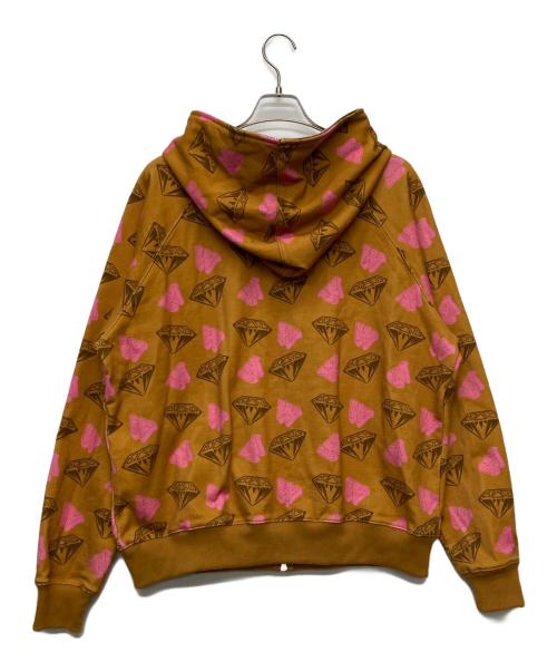 BILLIONAIRE BOYS CLUB（ビリオネアボーイズクラブ）BILLIONAIRE BOYS CLUB (ビリオネアボーイズクラブ) JP THE WAVY (ジェイピー ザ ウエイビー) DIAMOND&DOLLAR HOODIE/BBCJP215SK007 ブラウン サイズ:Ｌの古着・服飾アイテム