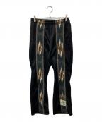 KAPITALキャピタル）の古着「スムースジャージー KOCHI&ZEPHYR ネイティブ柄 センターデザイン トラックパンツ/K2304LP095」｜ブラック