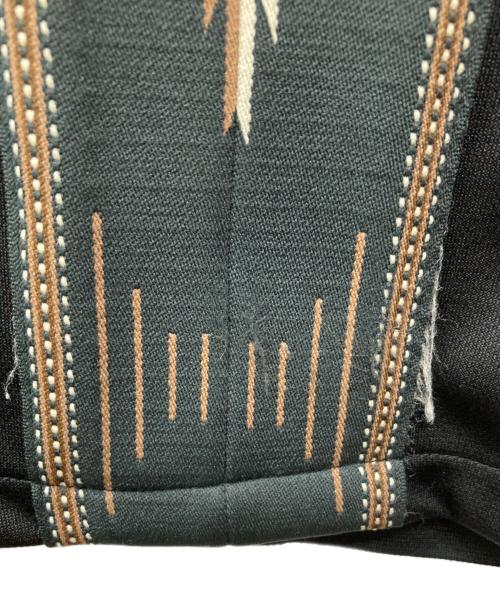 KAPITAL（キャピタル）KAPITAL (キャピタル) スムースジャージー KOCHI&ZEPHYR ネイティブ柄 センターデザイン トラックパンツ/K2304LP095 ブラック サイズ:2の古着・服飾アイテム