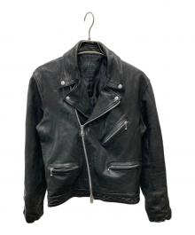 s'yte（サイト）の古着「レザーダブルライダースジャケット/UQ-Y33-701」｜ブラック