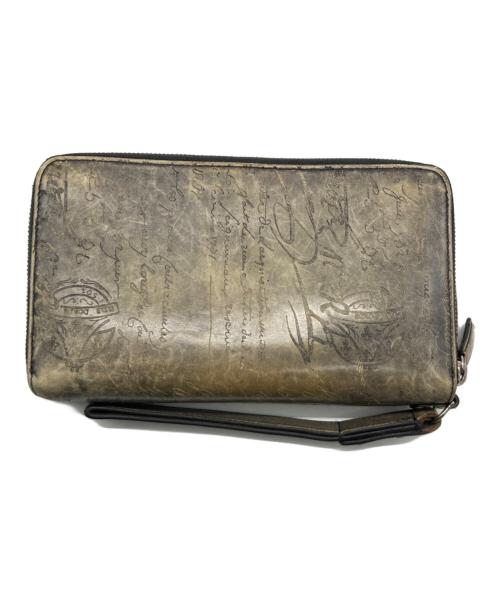 Berluti（ベルルッティ）Berluti (ベルルッティ) ダブルジップオーガナイザーウォレット ブラウンの古着・服飾アイテム