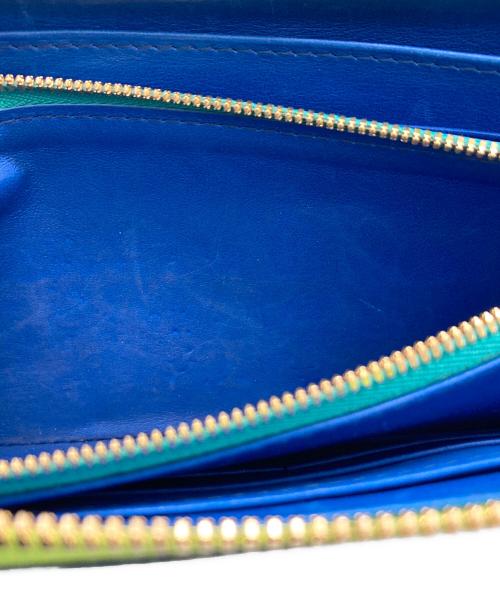 ZELE PARIS（ゼルパリ）ZELE PARIS (ゼルパリ) クロコダイルダブルジップウォレット グリーンの古着・服飾アイテム