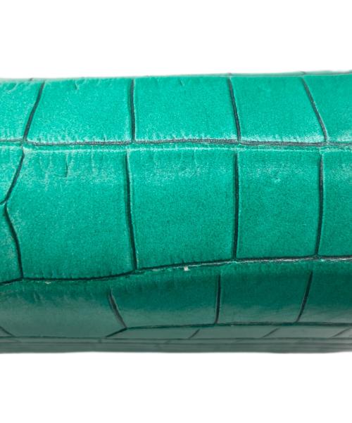 ZELE PARIS（ゼルパリ）ZELE PARIS (ゼルパリ) クロコダイルダブルジップウォレット グリーンの古着・服飾アイテム