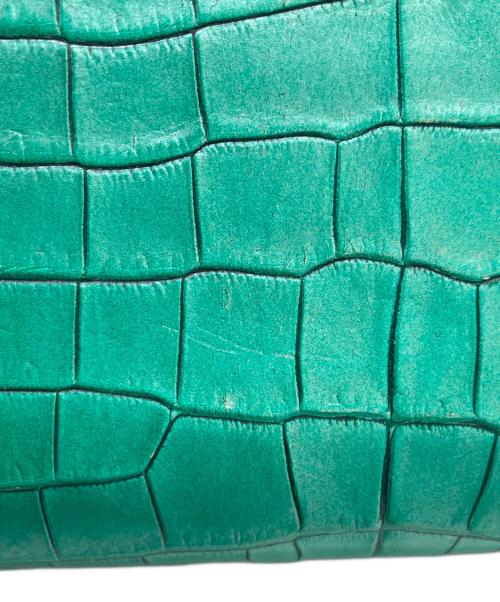 ZELE PARIS（ゼルパリ）ZELE PARIS (ゼルパリ) クロコダイルダブルジップウォレット グリーンの古着・服飾アイテム