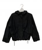 IENAイエナ）の古着「MANTECOフードミドルブルゾン/25-011-900-5010-1-0」｜ブラック