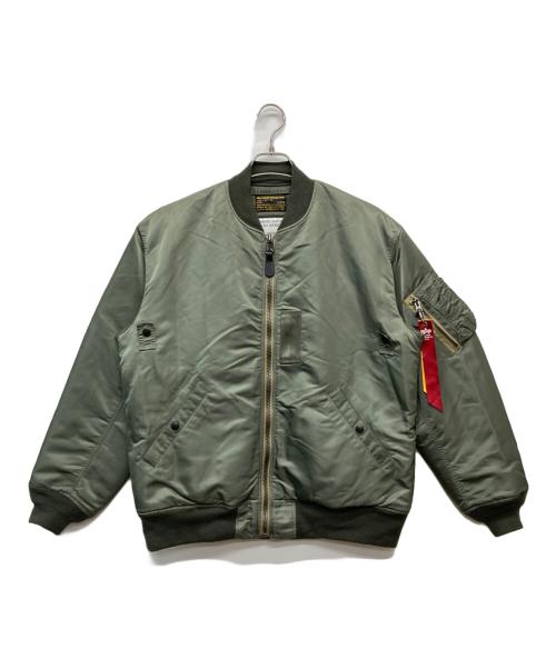 ALPHA（アルファ）ALPHA (アルファ) STANDARD CALIFORNIA (スタンダードカリフォルニア) MA-1ジャケット カーキ サイズ:Ｌの古着・服飾アイテム