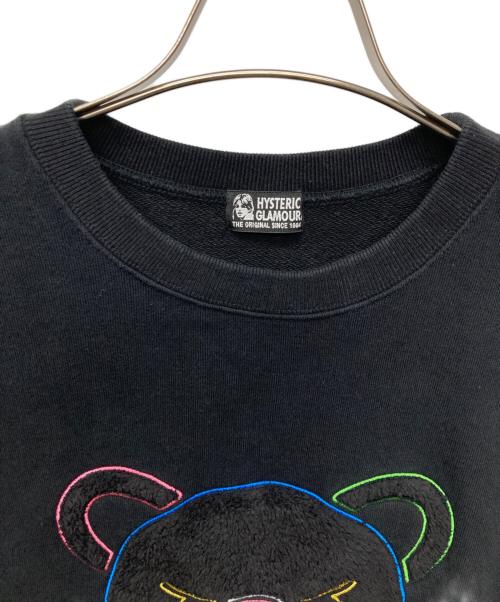 Hysteric Glamour（ヒステリックグラマー）Hysteric Glamour (ヒステリックグラマー) HYS BEAR刺繍 オーバーサイズスウェット/01203CS04 ブラック サイズ:ＦＲＥＥの古着・服飾アイテム