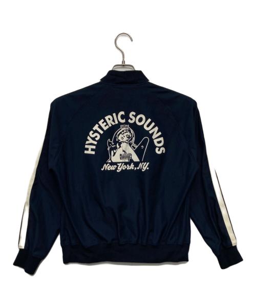 Hysteric Glamour（ヒステリックグラマー）Hysteric Glamour (ヒステリックグラマー) HYS SOUNDS プリント 2ラインラグランジャケット/01172AB01 ネイビー サイズ:Ｓの古着・服飾アイテム