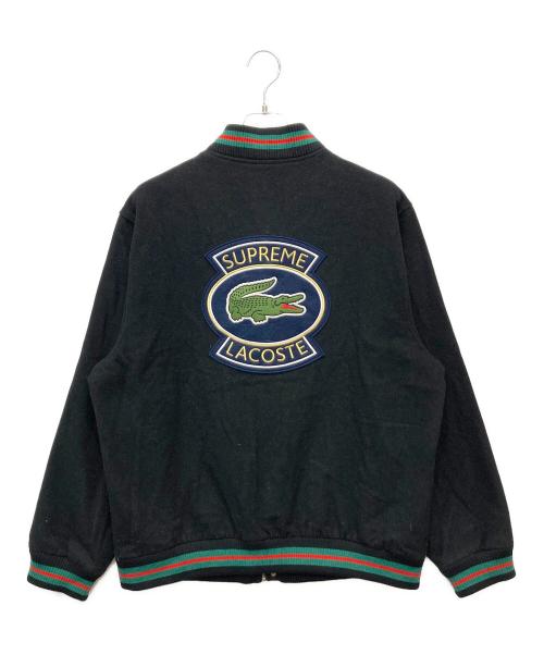 SUPREME（シュプリーム）SUPREME (シュプリーム) LACOSTE (ラコステ) Wool Varsity Jacket ブラック サイズ:XLの古着・服飾アイテム