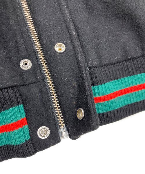 SUPREME（シュプリーム）SUPREME (シュプリーム) LACOSTE (ラコステ) Wool Varsity Jacket ブラック サイズ:XLの古着・服飾アイテム