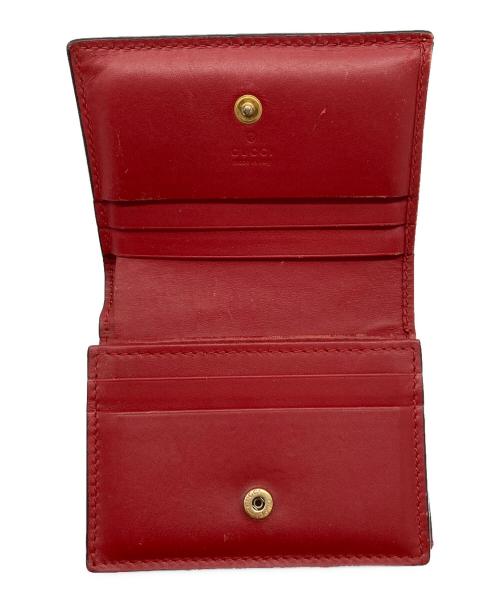 GUCCI（グッチ）GUCCI (グッチ) チェリーコンパクトウォレット/476050 レッド×ベージュの古着・服飾アイテム