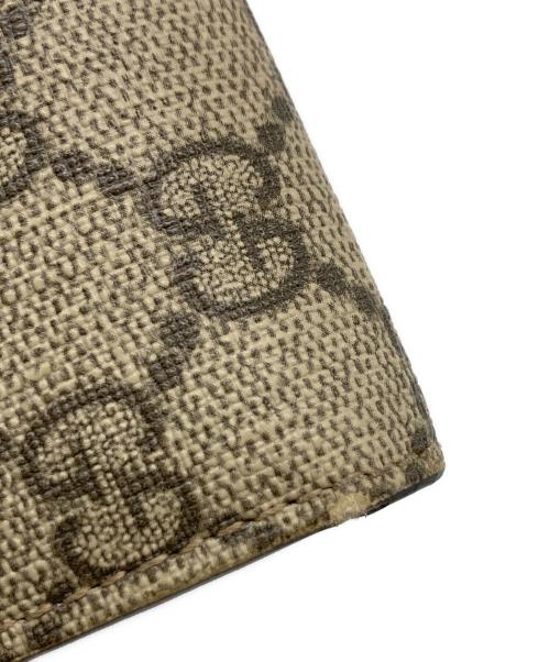 GUCCI（グッチ）GUCCI (グッチ) チェリーコンパクトウォレット/476050 レッド×ベージュの古着・服飾アイテム