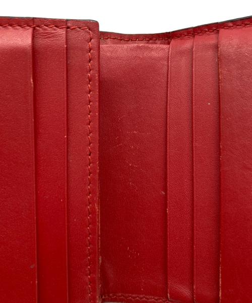 GUCCI（グッチ）GUCCI (グッチ) チェリーコンパクトウォレット/476050 レッド×ベージュの古着・服飾アイテム