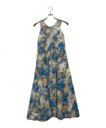 w/LISA（ウィズリサ）の古着「JACQUARD DRESS/241SS-04」｜ベージュ×ブルー