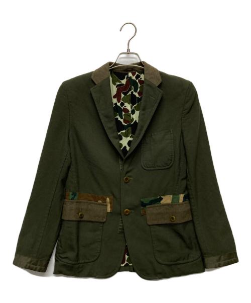 COMME des GARCONS HOMME（コムデギャルソン オム）COMME des GARCONS HOMME (コムデギャルソン オム) 3Bジャケット/HR-J054 グリーン サイズ:ＸＳの古着・服飾アイテム