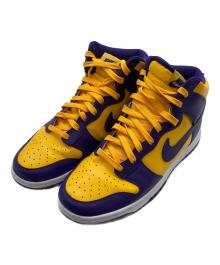 NIKE（ナイキ）の古着「Dunk High Retro "Lakers"」｜イエロー×パープル