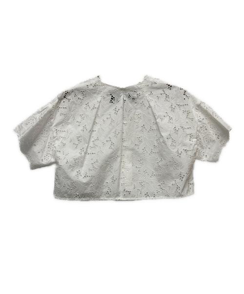 ticca（ティッカ）ticca (ティッカ) レースクロップドジャケット/1578-599-1928 ホワイト サイズ:ＦＲＥＥ 未使用品の古着・服飾アイテム