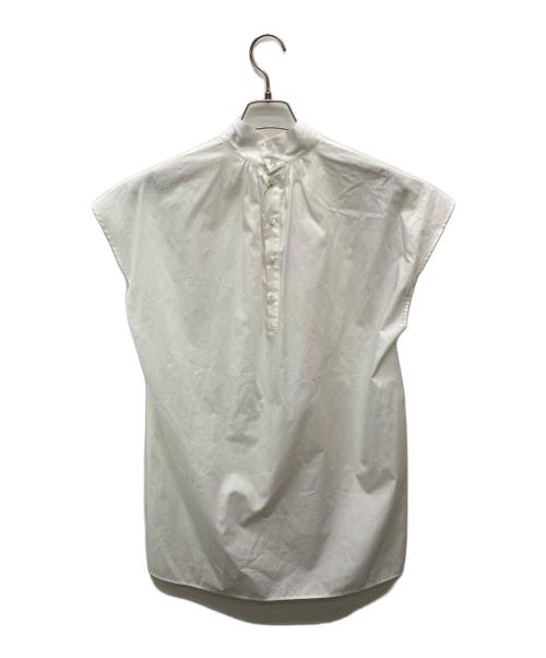 MACPHEE（マカフィー）MACPHEE (マカフィー) コットンブロード ハイネックシャツ/12-01-42-01402 ホワイト サイズ:36 未使用品の古着・服飾アイテム