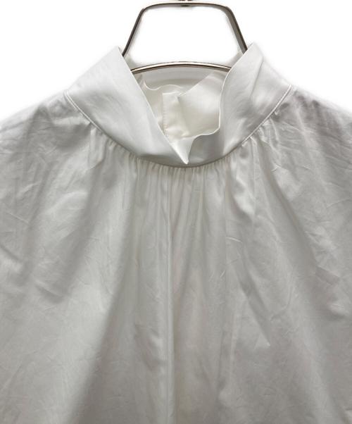 MACPHEE（マカフィー）MACPHEE (マカフィー) コットンブロード ハイネックシャツ/12-01-42-01402 ホワイト サイズ:36 未使用品の古着・服飾アイテム