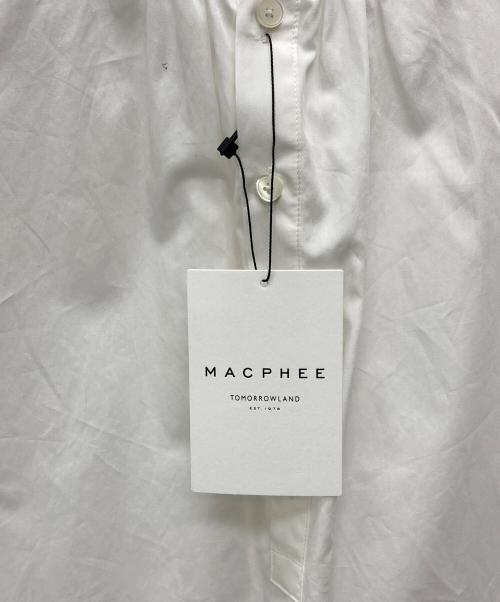 MACPHEE（マカフィー）MACPHEE (マカフィー) コットンブロード ハイネックシャツ/12-01-42-01402 ホワイト サイズ:36 未使用品の古着・服飾アイテム