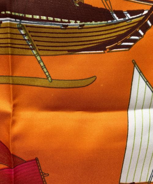 HERMES（エルメス）HERMES (エルメス) カレ130 オレンジの古着・服飾アイテム