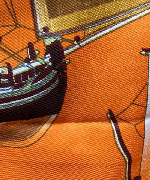 HERMES（エルメス）HERMES (エルメス) カレ130 オレンジの古着・服飾アイテム