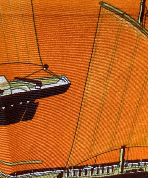 HERMES（エルメス）HERMES (エルメス) カレ130 オレンジの古着・服飾アイテム