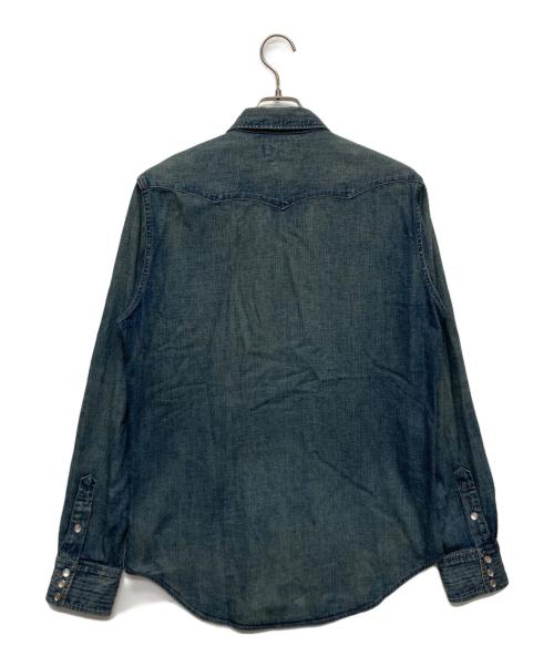 RRL（ダブルアールエル）RRL (ダブルアールエル) コンチョボタンデニムウエスタンシャツ/782505188002 インディゴ サイズ:Ｍの古着・服飾アイテム
