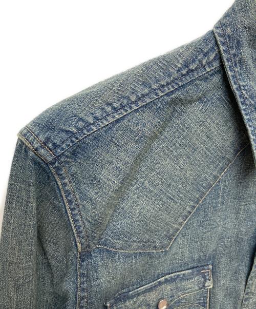 RRL（ダブルアールエル）RRL (ダブルアールエル) コンチョボタンデニムウエスタンシャツ/782505188002 インディゴ サイズ:Ｍの古着・服飾アイテム