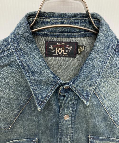 RRL（ダブルアールエル）RRL (ダブルアールエル) コンチョボタンデニムウエスタンシャツ/782505188002 インディゴ サイズ:Ｍの古着・服飾アイテム
