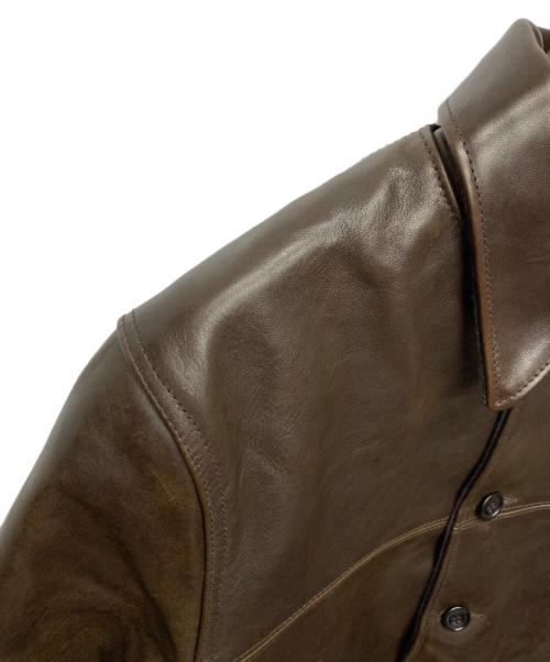 ATLAST & CO（アットラスト）ATLAST & CO (アットラスト) 801 Horsehide Car Coat ブラウン サイズ:42の古着・服飾アイテム
