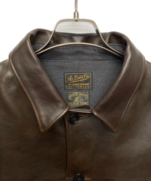 ATLAST & CO（アットラスト）ATLAST & CO (アットラスト) 801 Horsehide Car Coat ブラウン サイズ:42の古着・服飾アイテム